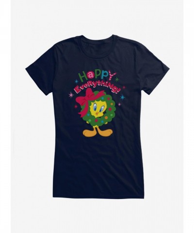 Looney Tunes Holiday Cheer Girls Junior T-Shirt