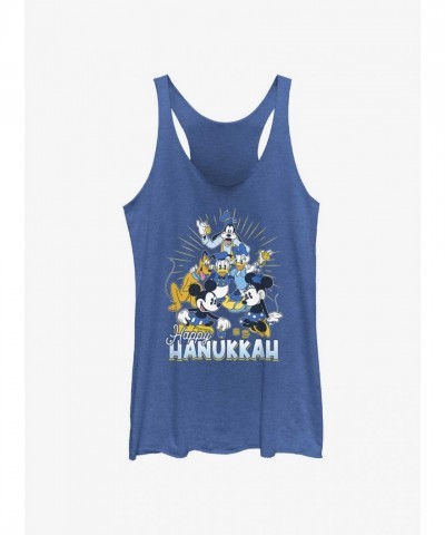 Disney Happy Hanukkah Mickey Mouse Tank Top for Girls - Blue