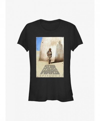 Star Wars Little Orphan Anakin Girls Cotton T-Shirt - Black
