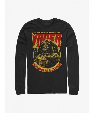 Star Wars Darth Vader Galactic Sith Tour Men's Long Sleeve Black T-Shirt