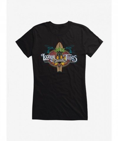 Looney Tunes Girls T-Shirt - Daffy Duck Surf Style