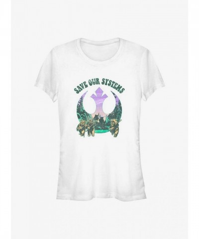 Star Wars Eco-Friendly Ewok Allies T-Shirt for Girls - White