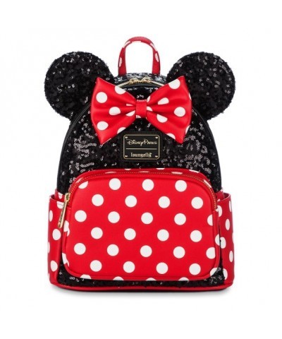 Minnie Mouse Sparkling Sequin Loungefly Mini Backpack for Women