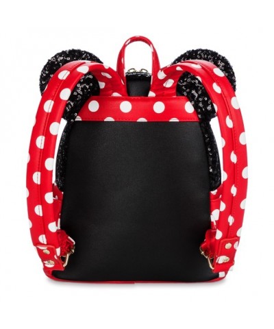 Minnie Mouse Sparkling Sequin Loungefly Mini Backpack for Women