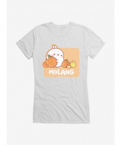 Molang Orange Hugs Cute T-Shirt for Girls