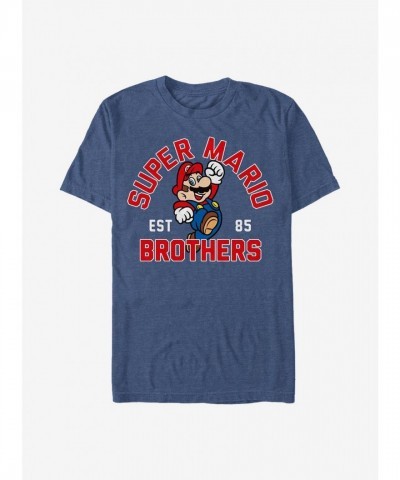 Nintendo Mario Academy Unisex T-Shirt - Blue Comfortable Blend