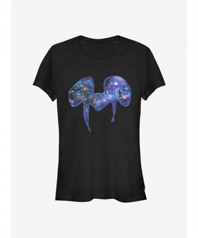 Disney Epic Mickey Blue Ears Girls Cotton T-Shirt - Junior Sizes