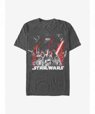 Star Wars T-Shirt - The Force Awakens Graphic Tee - Grey Men's
