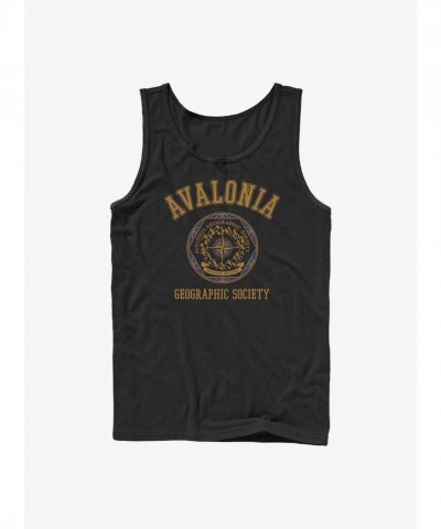 Disney Strange World Avalonia Geographical Society Men's Cotton Tank Top - Black