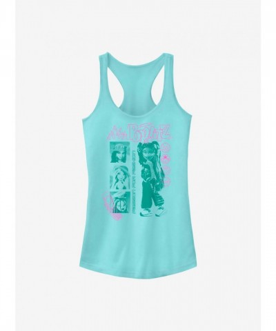 Bratz Blue Collage Streetwear Tank for Girls