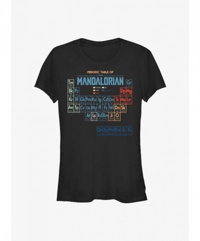 Mandalorian Mando Girls Lightweight T-Shirt - Junior Sizes in Black