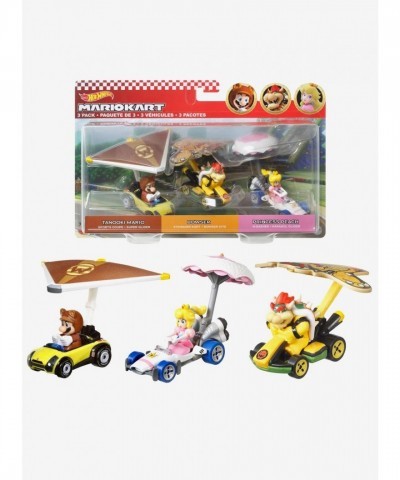Hot Wheels Super Mario Character Racing Set 3-Pack