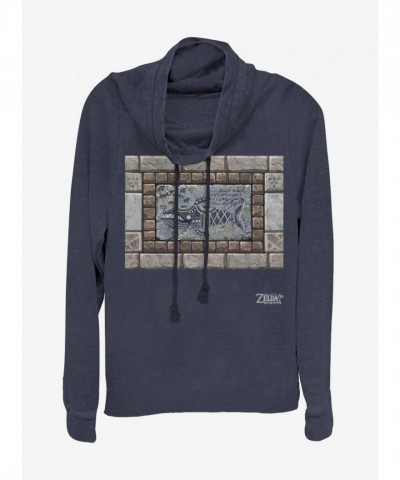 Nintendo Link's Awakening Whale Cowl Neck Top for Girls - Blue