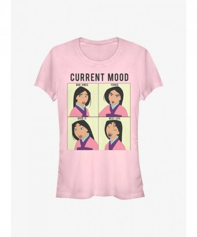 Disney Girls Mulan Mood T-Shirt - Soft Pink