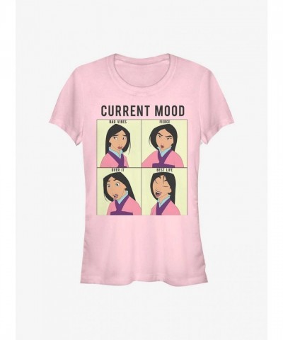 Disney Girls Mulan Mood T-Shirt - Soft Pink