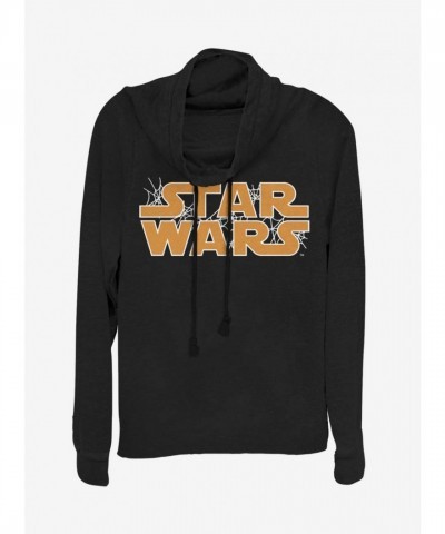 Star Wars Graphic Cowl Neck Top for Girls - Black