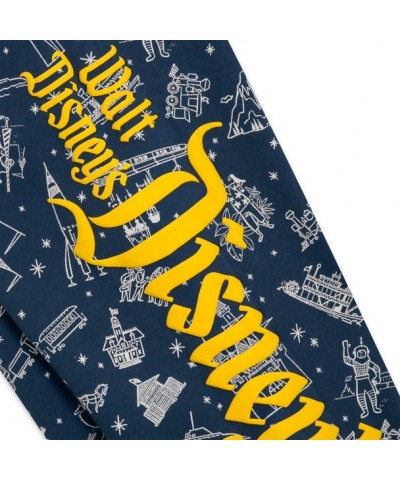 Disney100 Celebration Adult Pants - Fashionable Cotton Leggings with Disneyland Attractions