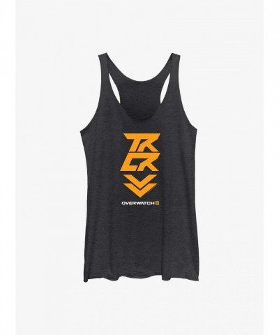 Overwatch 2 Tracer Emblem Girls Tank Top - Black