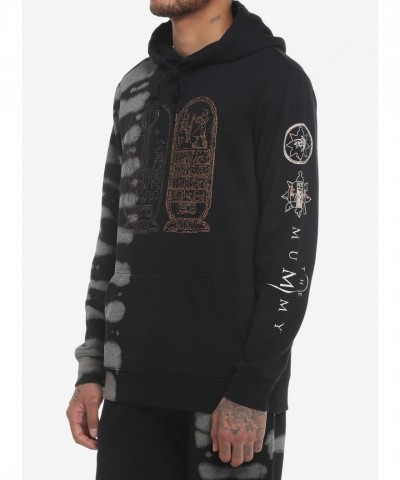 The Mummy Split Wash Hoodie with Hieroglyphic Design