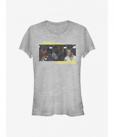 Star Wars: Rise of Skywalker Will of the Force Grey Fitted Tee for Girls