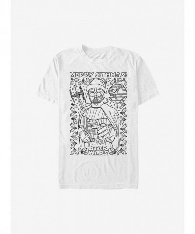 Star Wars Darth Merry Sithmas T-Shirt - Unisex White