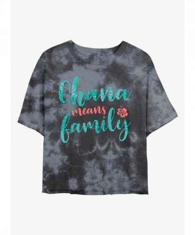 Disney Ohana Family Crop T-Shirt for Girls - Tie-Dye Multi