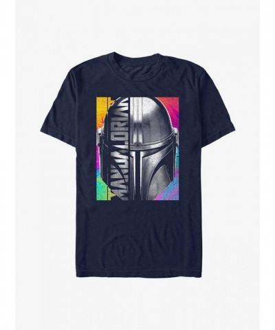 Star Wars Men's Inverse Mando Tee - Blue Lightweight Cotton