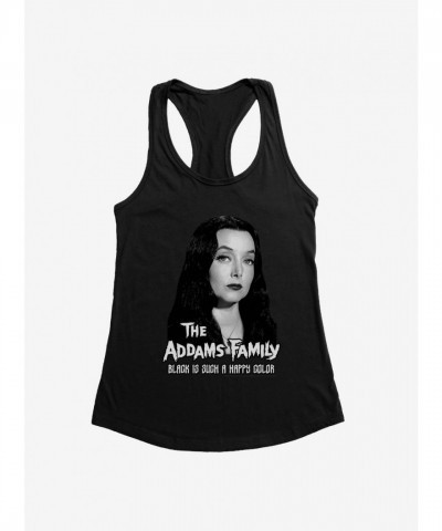 Morticia Addams Cartoon Girls Tank Top - The Addams Family, Black