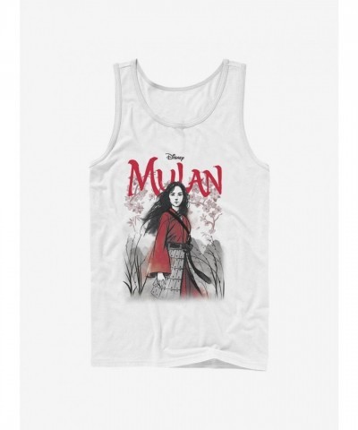 Disney Mulan Inspired Cotton Tank Top - White for Men