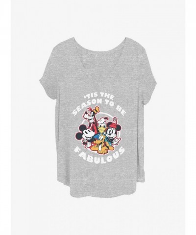Disney Plus Size Grey Fabulous Holiday T-Shirt for Girls
