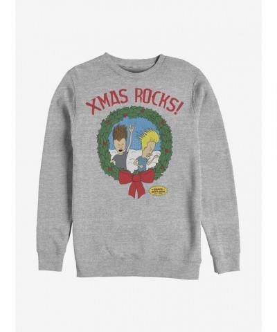 Beavis and Butt-Head Grey Crewneck Sweatshirt for Men