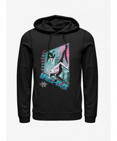 Marvel Ghost-Spider Graphic Hoodie for Men - Black