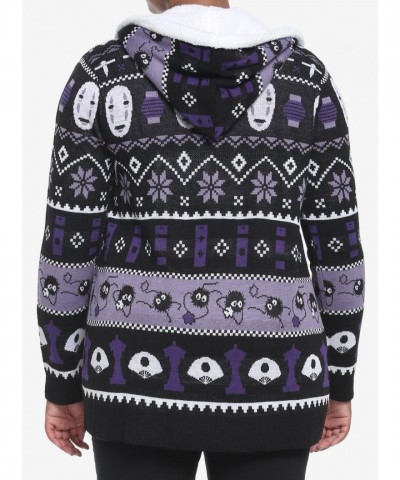 Her Universe Plus Size Girls' Fair Isle Sherpa Open Cardigan