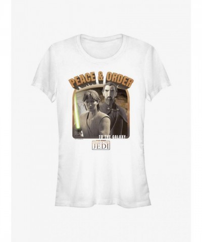 Star Wars Tales of the Jedi Galaxy Peace Women's T-Shirt - White