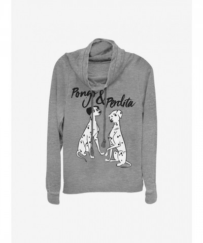 Disney Grey Cowl Neck Top for Girls - Pongo & Perdita Design