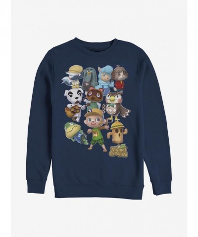 Nintendo Blue Welcome Crew Sweatshirt for Men