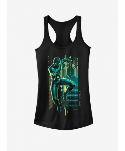 Marvel Girls Black Webslinger Tank Top - Far From Home