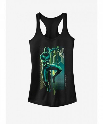 Marvel Girls Black Webslinger Tank Top - Far From Home