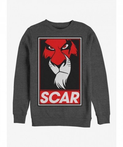 Disney Scar The Lion King Crew Sweatshirt in Grey for Men