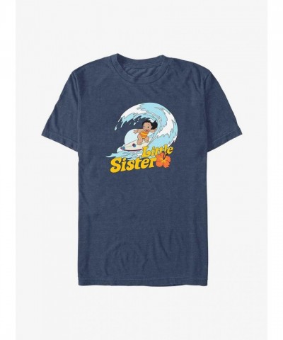 Disney Lilo & Stitch T-Shirt for Men - Lightweight Blue Little Sister Lilo