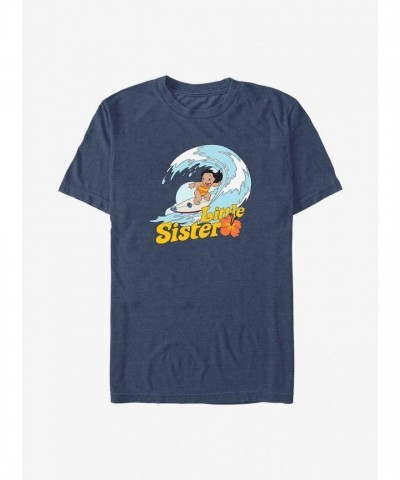Disney Lilo & Stitch T-Shirt for Men - Lightweight Blue Little Sister Lilo