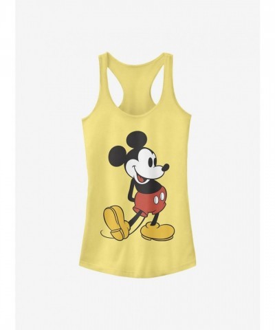 Disney Classic Mickey Mouse Comfortable Girls Tank Top - Yellow