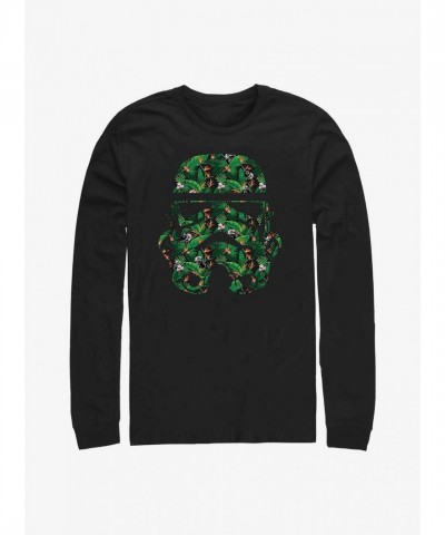 Star Wars Long Sleeve T-Shirt for Men - Tropical Trooper Black