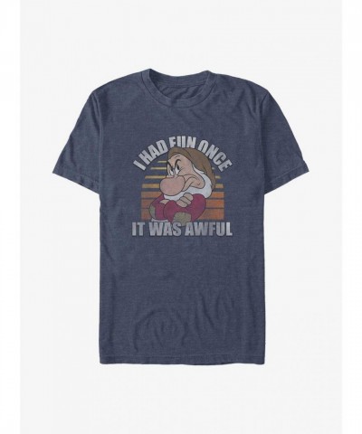 Disney Snow White Grumpy T-Shirt for Big & Tall Men - Blue