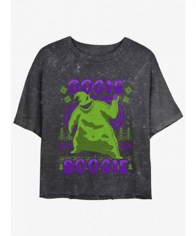 Disney Oogie Boogie Mineral Wash Crop T-Shirt for Girls - Multi Colors