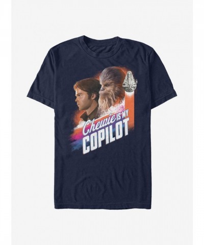 Chewbacca Co-Pilot Blue T-Shirt for Men