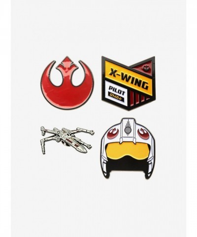 Star Wars X-Wing Fighter and Rebel Alliance Pin Set - Licensed Jewelry for Fans