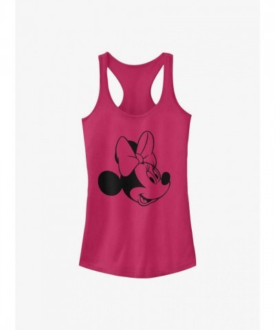 Minnie Mouse Face Girls Tank Top in Purple