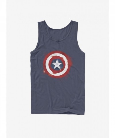 Marvel Captain America Blue Logo Tank Top for Men