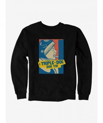 A Christmas Story Triple Dog Dare You Men's Cotton Polyester Frozen Tongue Sweatshirt